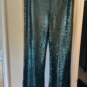 Green Sequin Pants